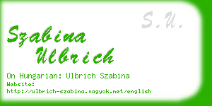 szabina ulbrich business card